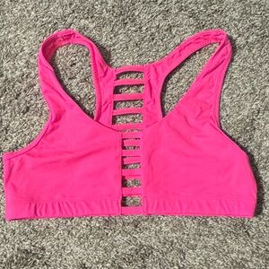 PINK Victoria's Secret Hot Pink Ladder-Back Bra